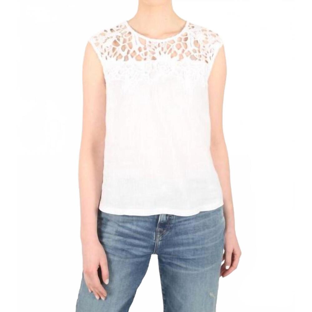NEW OUI lace top in off white
